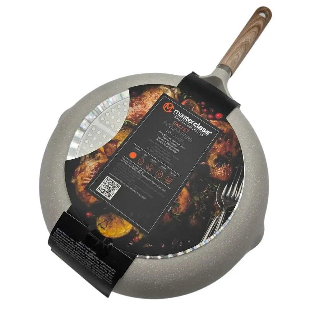 Masterclass Premium Cookware 11in Frying Pan Skillet Greige Speckled‎ Induction